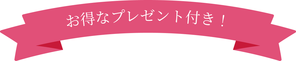 お得なプレゼント付き!